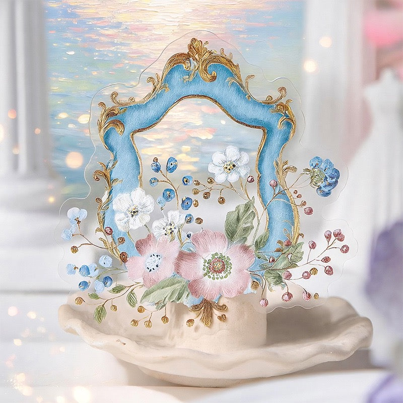 Vintage Rococo Styled PET Stickers 16pcs in Frame Stickers