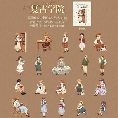 Stitch Child Treasures 20pcs Cute Girls Cardboard Stickers