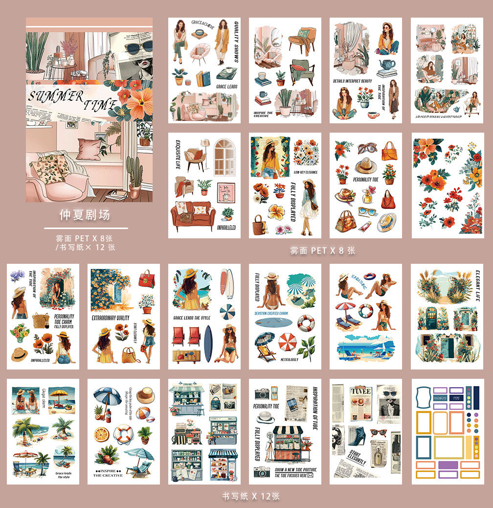 (Aug.25th) 20 sheets of Sticker Books for decorating and scrapbooking