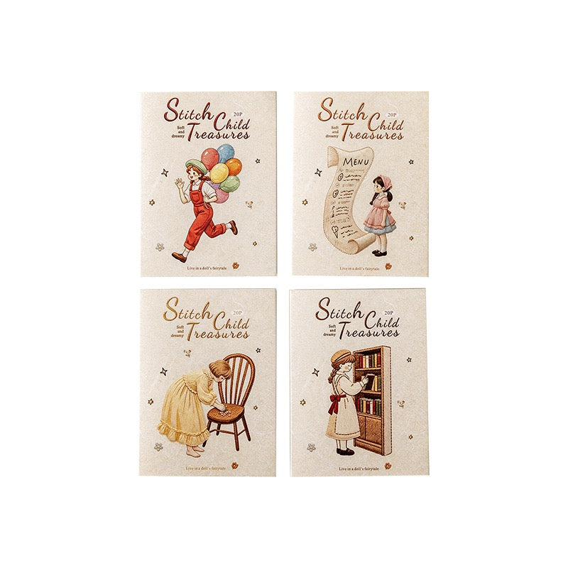 Stitch Child Treasures 20pcs Cute Girls Cardboard Stickers