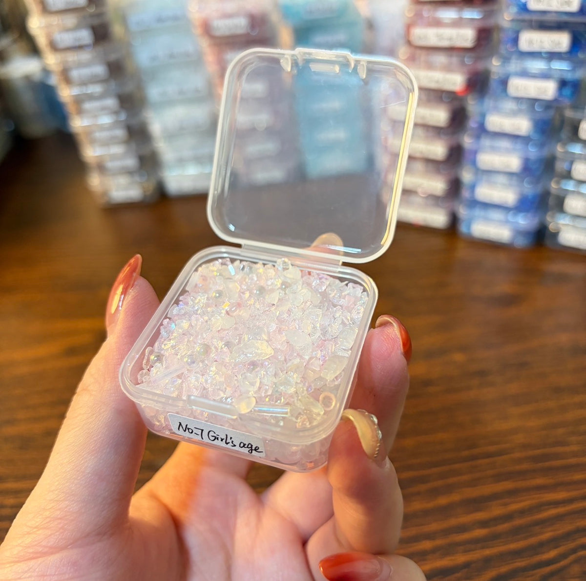 Assorted Glass Chip Beads, Resin Shaker & Journal Embellishments