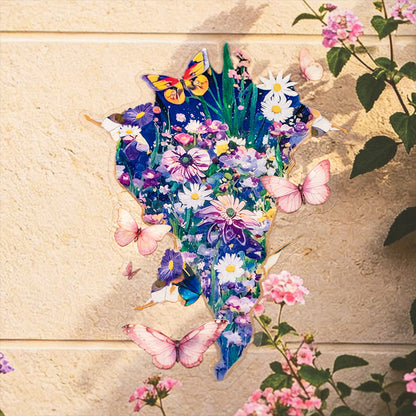 Broken Frame Galaxy Floral Butterfly PET Landscape Stickers 10pcs