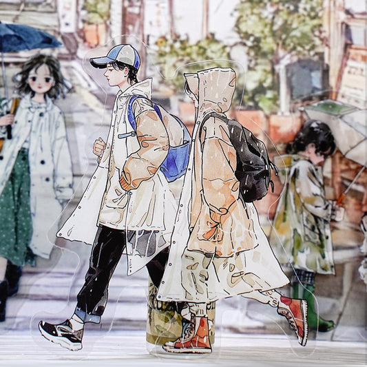 "Pedestrians Series" 20pcs Street pedestrians PET Stickers