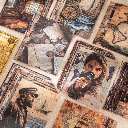 "Maritime Chronicles" 30 Sheets of Scrapbooking Decorative Papers