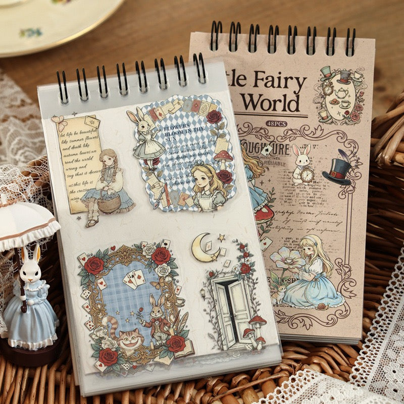 Little Fairytale World 48pcs Pre-cut Cute Sticker Book – A Vintage Dream