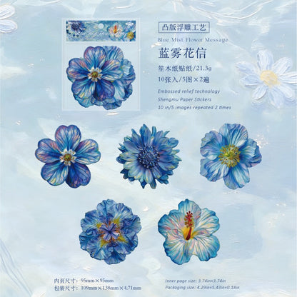 Large Sized Flower Stickers Cardboard Stickers 10pcs per pack