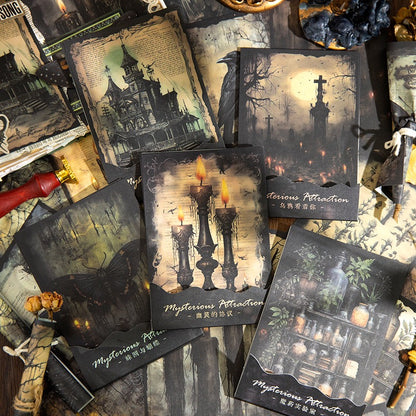 Mysterious Attraction 20pcs Goth Witchy Halloween Themed Deco Papers