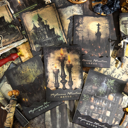 Mysterious Attraction 20pcs Goth Witchy Halloween Themed Deco Papers