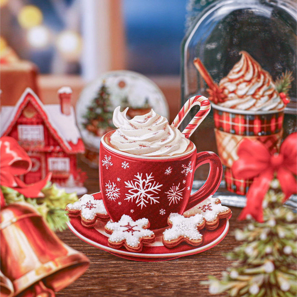 Winterthology 20pcs Medium Sized Christmas Cardboard Stickers
