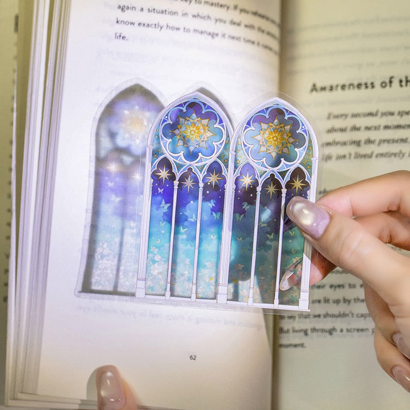 Stained Glass Windows PET Stickers 12pcs in