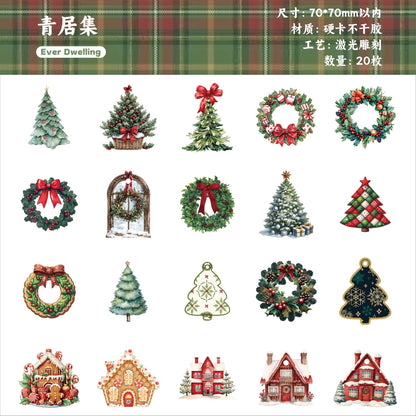 Winterthology 20pcs Medium Sized Christmas Cardboard Stickers