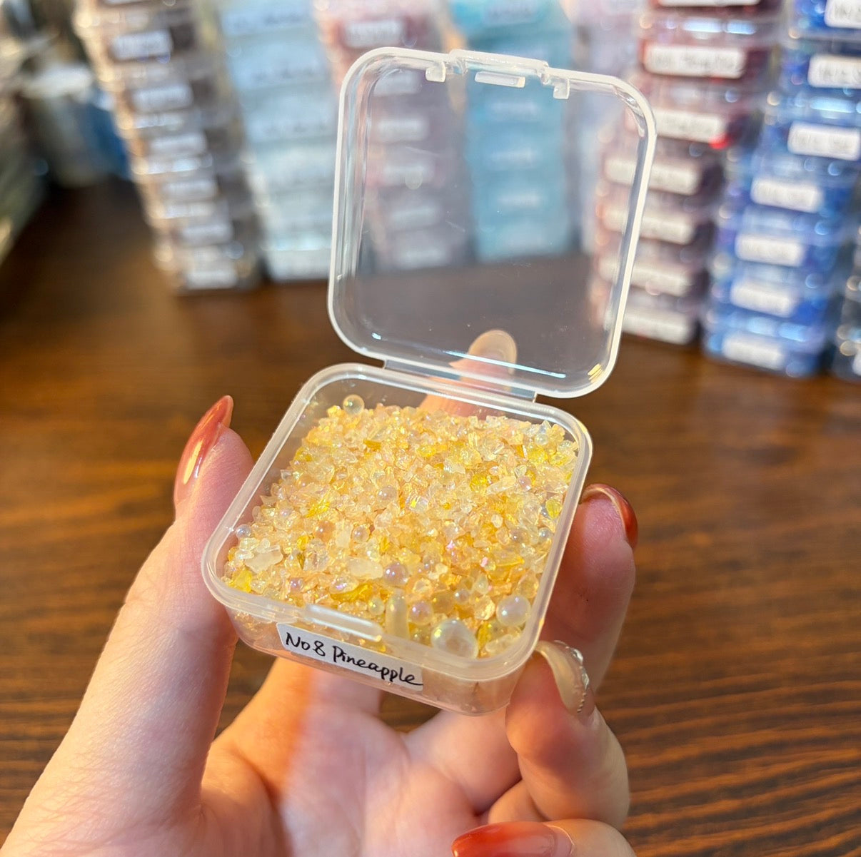 Assorted Glass Chip Beads, Resin Shaker & Journal Embellishments