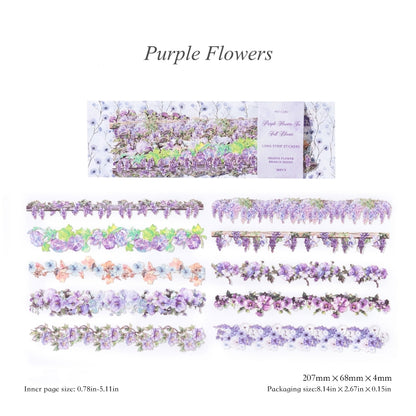 "Mountain Wild Flowers" 20pcs Long Strip Stickers