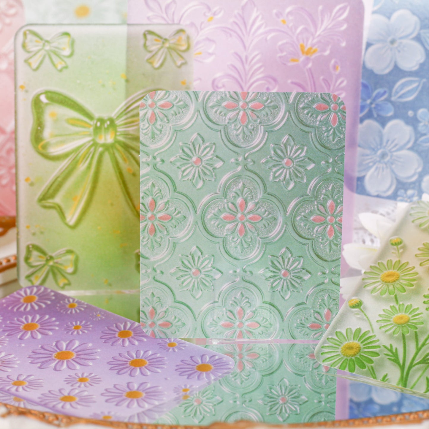 Glass-like Vellum Deco Papers for Scrapbooking 16pcs