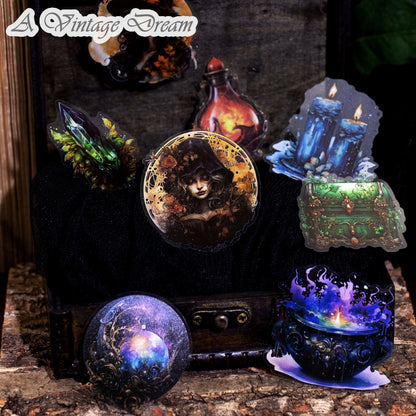 "Magical Fantasy" 40pcs Witchy Vibe PET Stickers
