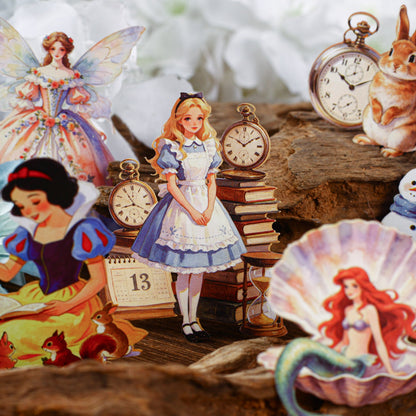 Fairy Ballads 10pcs Thin Cardboard Stickers Princess Stickers for Scrapbooking