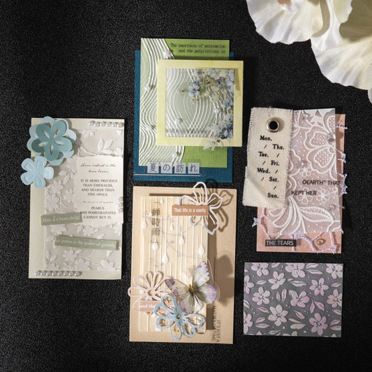 "The Artist of Snow" 10 Sheets of Colorful Foamed Vellum Deco Paper