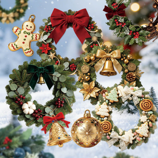 Christmas Wreath 10pcs Paper Stickers