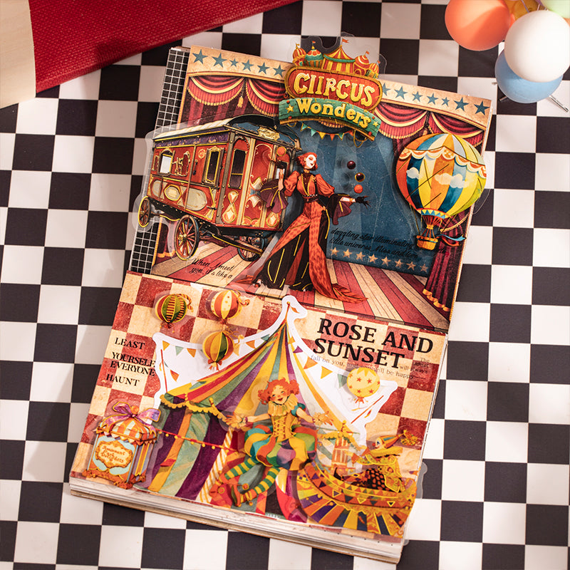 "Wonderful Night" Circus Themed Journal Stickers