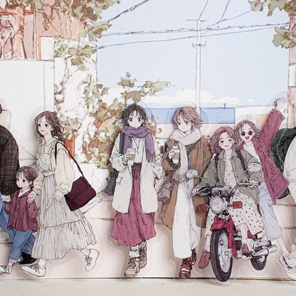 "Pedestrians Series" 20pcs Street pedestrians PET Stickers