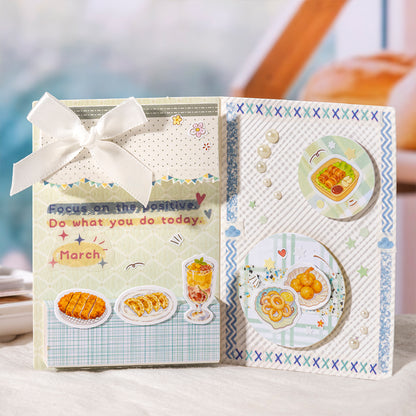 "The Glutton Moment" 20 Sheets of Cute Foodie Stickers Mini Sticker Books