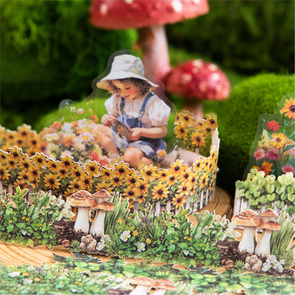 "Mountain Wild Flowers" 20pcs Long Strip Stickers