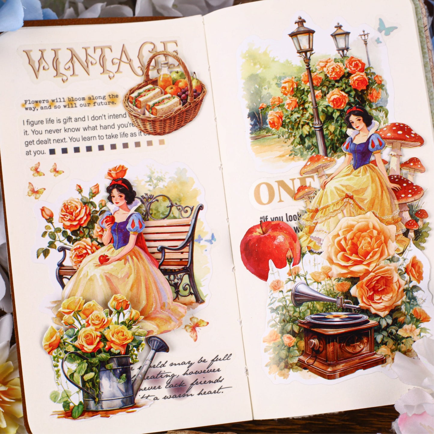Fairy Ballads 10pcs Thin Cardboard Stickers Princess Stickers for Scrapbooking