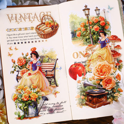 Fairy Ballads 10pcs Thin Cardboard Stickers Princess Stickers for Scrapbooking