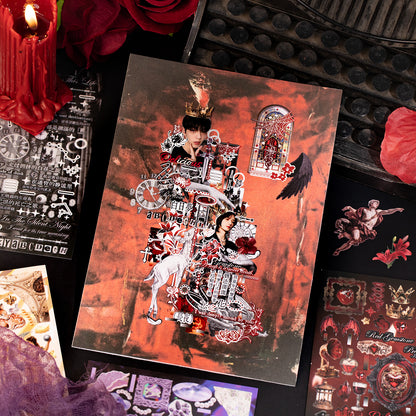 Whimsical Artistic Sticker Books 27 Sheets Dark Romantic Ephemera Journal Stickers