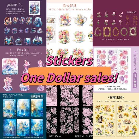 Stickers Clearance Sales!! All for One Dollar Each