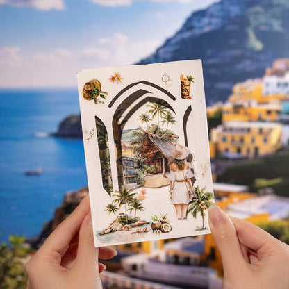 "City Filmstrip" 10 Sheets of Travel Themed PET Sticker Books