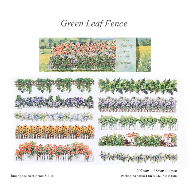 "Mountain Wild Flowers" 20pcs Long Strip Stickers
