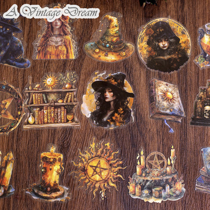 "Magical Fantasy" 40pcs Witchy Vibe PET Stickers