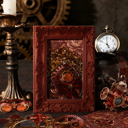 Steampunk Themed Journal Supplies with Large Stickers and Deco Papers