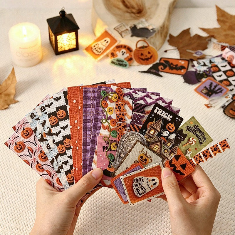 Knitting Style Halloween Sticker Pack 100pcs in PET Stickers and Deco Papers