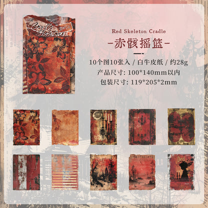 "Rust Seal" 10pcs Vintage Background Stickers