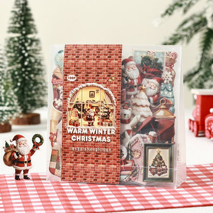 Ceramic like Christmas Stickers 100pcs in PET Stickers