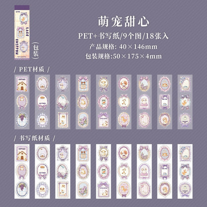 Lace Chiffon Sticker Books Cute Stickers Pre-cut