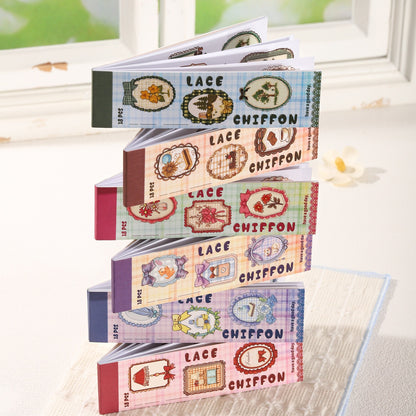 Lace Chiffon Sticker Books Cute Stickers Pre-cut