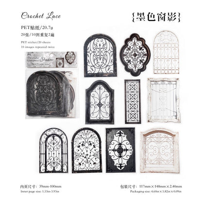 Rusty Window 20pcs Large Sized PET Window Stickers