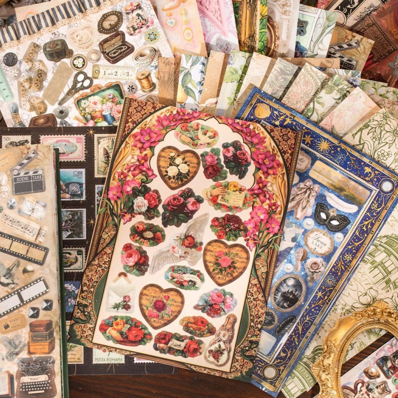 Vintage Treasury Sticker Book 30 Sheets in
