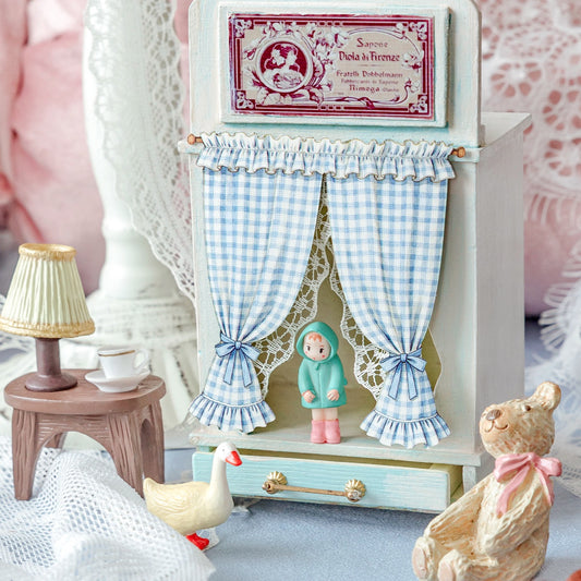 Cute Retro Curtain Card Stickers for Journaling 10pcs per pack