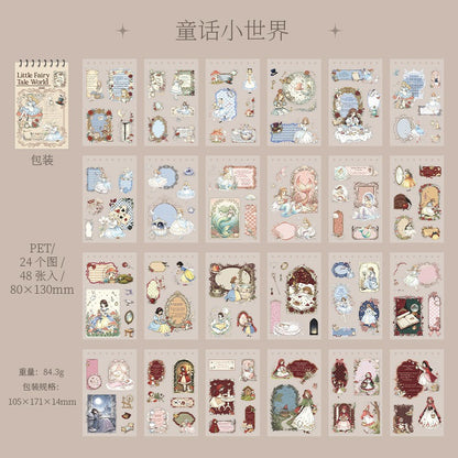 Little Fairytale World 48pcs Pre-cut Cute Sticker Book