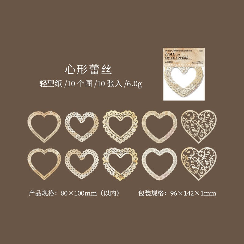 Elegant Vintage Die-cut Paper Frames 10pcs each