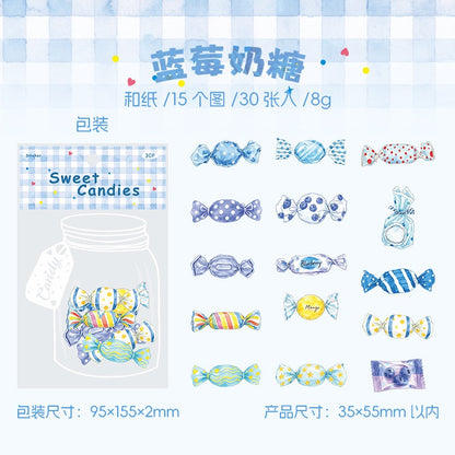 Sweet Candies Cute Washi Stickers 30pcs per pack