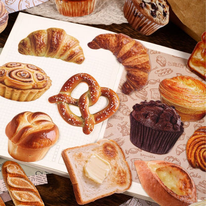 Bakery Themed Journal Packs Cardboard Stickers plus Papers 14pcs in