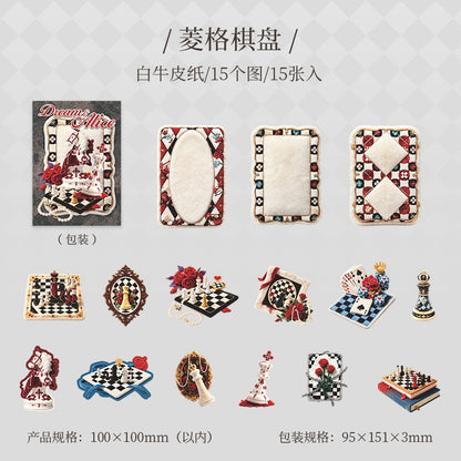Dream & Alice 15pcs Wonderland Themed Stickers