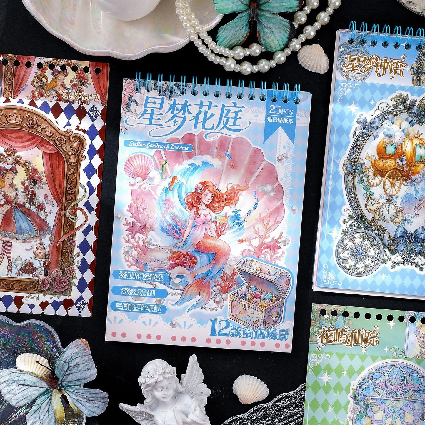 Cute Fairytale Sticker book 25 sheets in Pre-cut Stickers