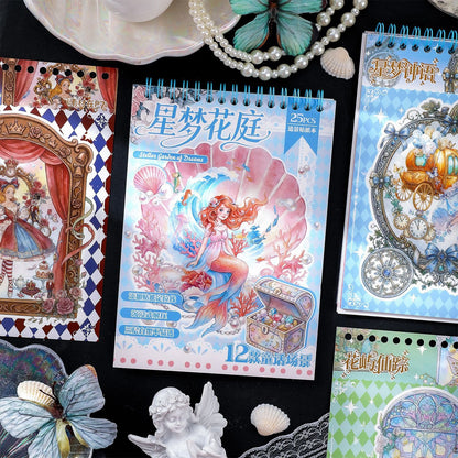 Cute Fairytale Sticker book 25 sheets in Pre-cut Stickers