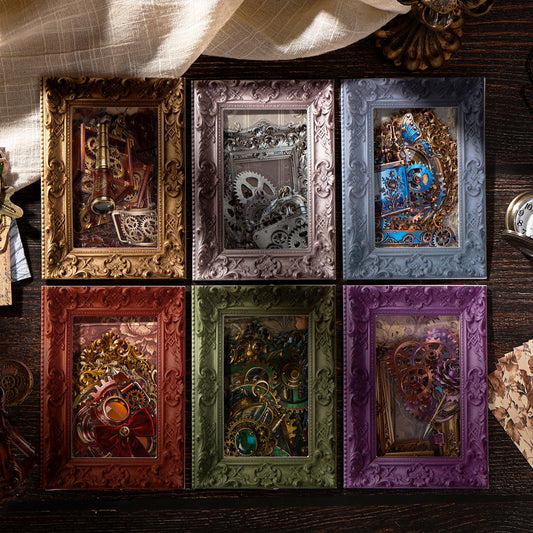 Steampunk Themed Journal Supplies with Large Stickers and Deco Papers